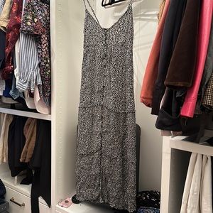 Black and white multi midi dress Abercrombie and Fitch